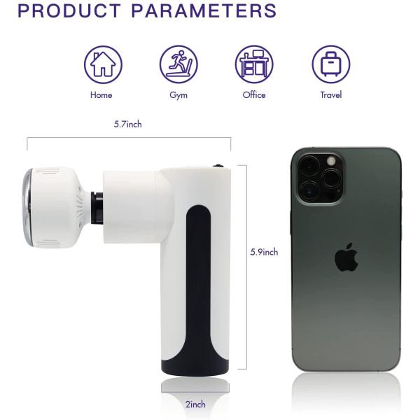 35 - 50dB Type C Charging Mini Massager Gun With Brushless Motor