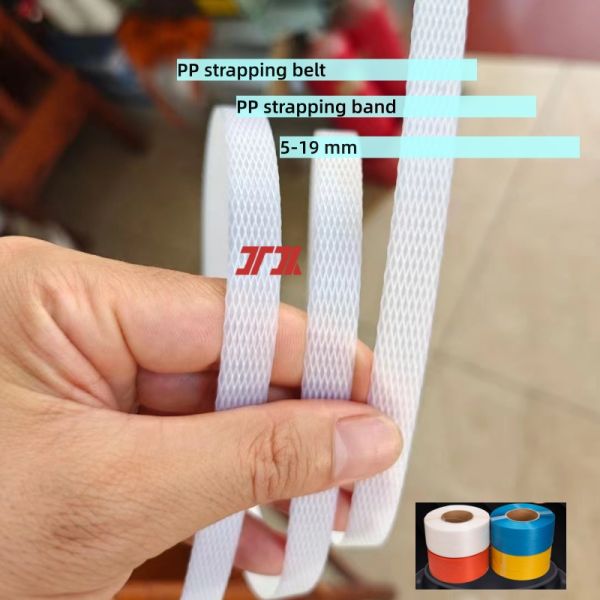 White PP packing belt 5-12mm PP PET strapping with Fully automatic strapping machine
