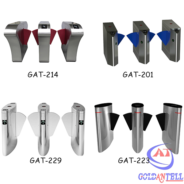 Half Height Prestige Security Flap Gate Bidirectional Intelligent Flap Turnstile With Rfid Door Entry System