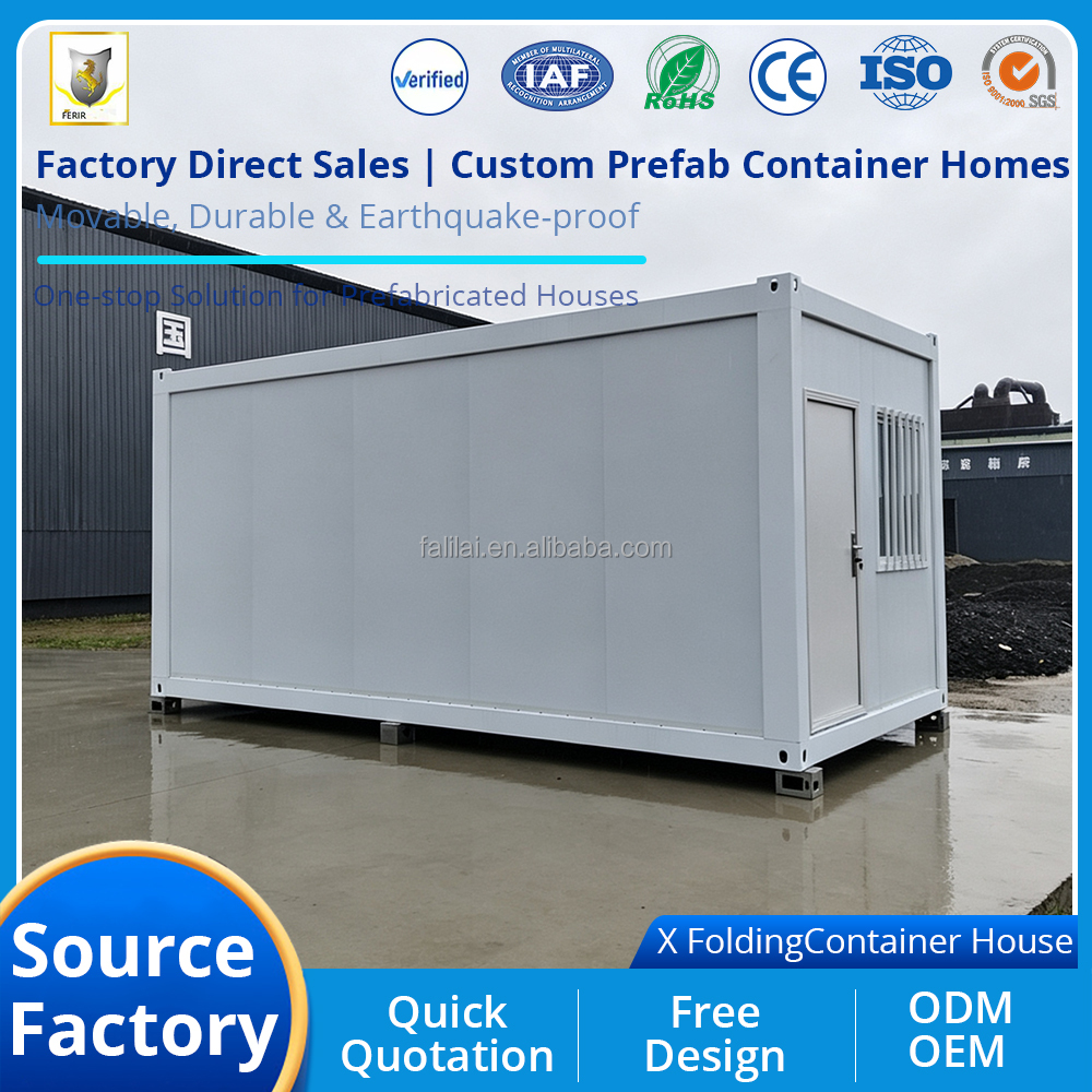 20ft Standard Prefab Flat Pack Container House Fast Assembly Detachable Access Control Container Portable Modular Living House