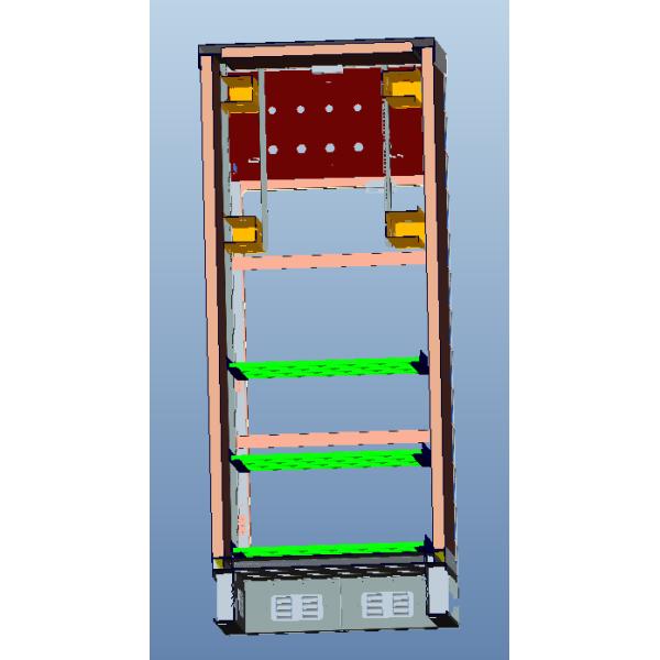 Temperature Control Custom Made Antitheft Outdoor Telecom Cabinet With Front Door And Back Door