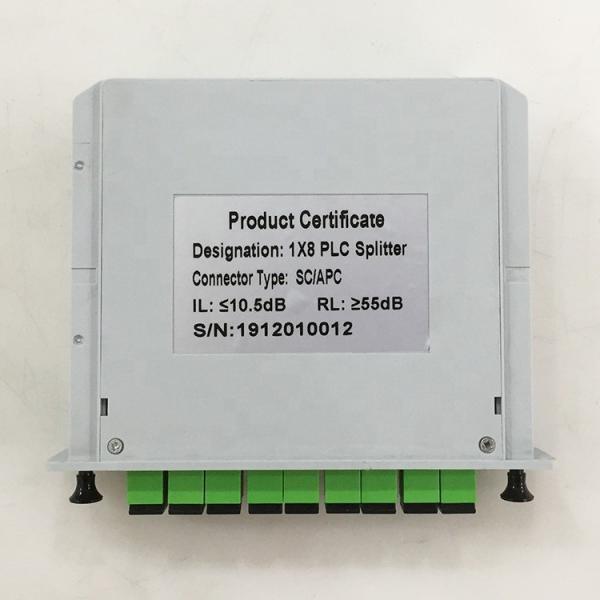 SC/APC G657A1 FTTH 1x8 PLC Splitter LGX Cassette Box