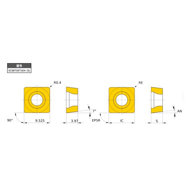 CNC Boring Inserts Wc-Co PVD Coating SCMT09T304-SL HYB208 ，Applicable To All Difficult-to-machine Materials Except Superalloys