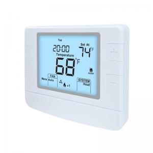 China IP20 Wired Room Home Heat Pump Thermostat ABS 2 Heat 1 Cool on sale