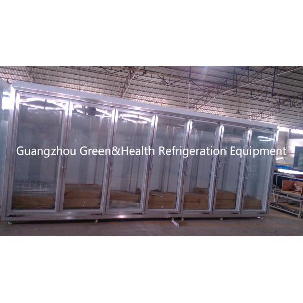 Fruit / Drink Gray Multideck Open Chiller Adjustable For Convenience Store