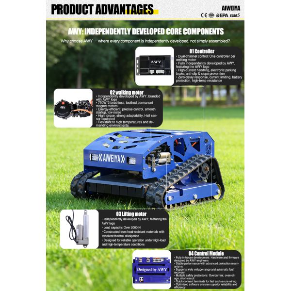 Multipurpose Lawn Mower Designed for Rough Grass and Regular Lawn Maintenance, Sturdy Construction, Villas and Public Gardens