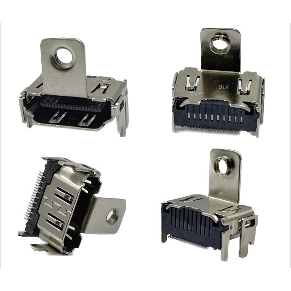 Horizontal SMT plug HDMI Socket Connector Gold Plated Female Type A