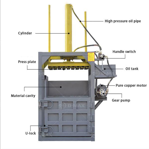 Vertical Hydraulic Cardboard Box Baling Press Automatic Vertical Packing Machine