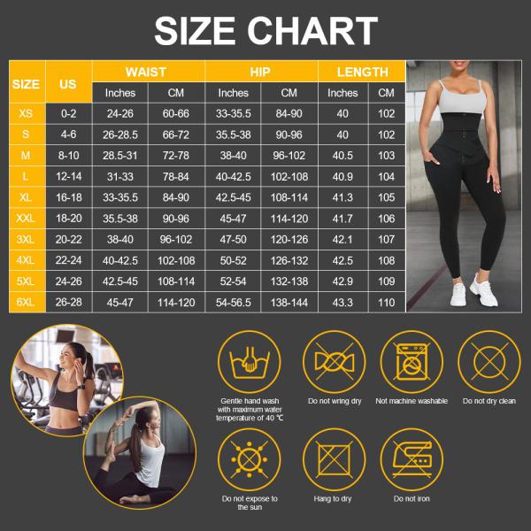 Plus Size Women's Neoprene Waist Trainer Leggings for Slimming HEXIN Compression 2022
