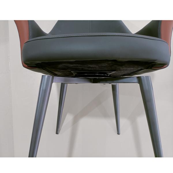 Backrest Leather Streamlined Indoor Swivel Chair