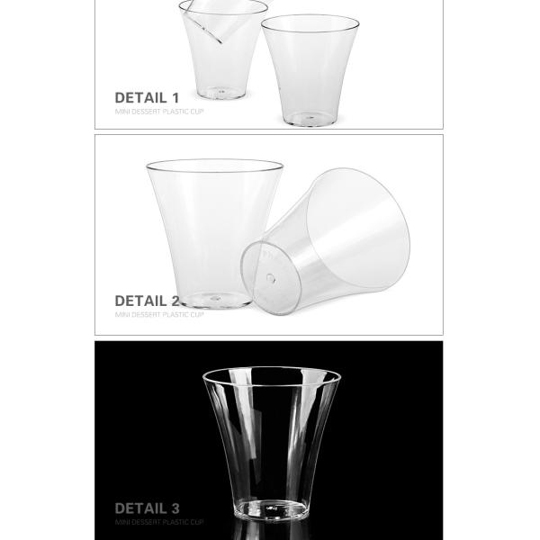Disposable plastic tableware clear 85ml dessert cups mini for party