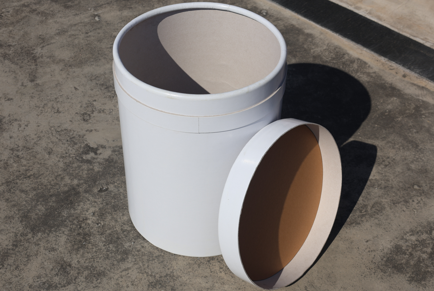 15-Gallon White Coated All-Paper Fiber Drum | 41cm X 50cm | Customizable & Moisture-Resistant