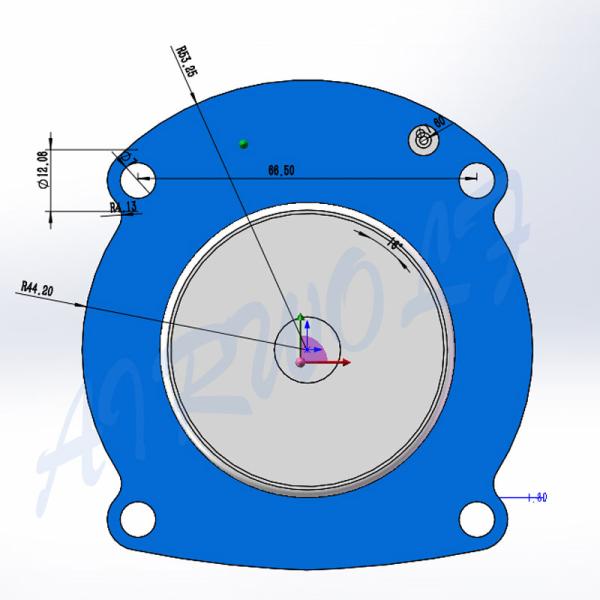 DB18M Ptfe Pneumatic Pulse Valve Diaphragm