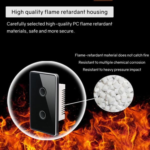 10A 4 Gang Zigbee Switch 120*74mm Smart Home Wall Light Switch