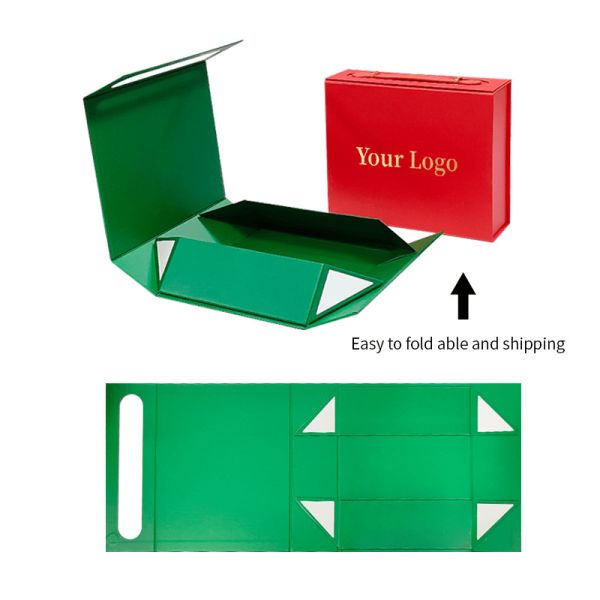 Custom Logo Gift Box Made From Exquisite Recyclable Carton With Practical Leather Handle