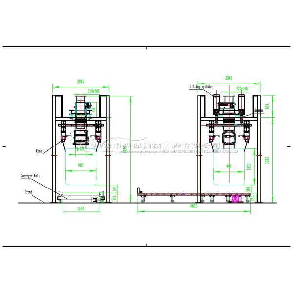 Electric Driven Cement Packing Machine for Jumbo Big Bag Transportation