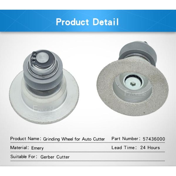 57436000 Grinding Stone Wheel Assembling For Gerber Cutter S-93-7