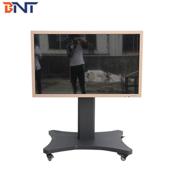 Electric Lifting Floor Standing Moving Tv Bracket Movable Wheels