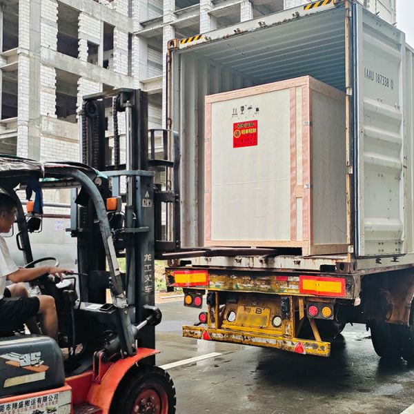 Final packaged optical equipment ready for shipment