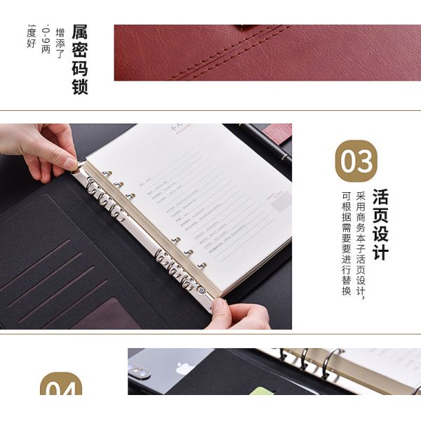 A5 CODE BOOK NOTEBOOK WITH LOCKING LEDGER CARD CARD CODE BOOK LOOSE-LEAF SECRET DIARY