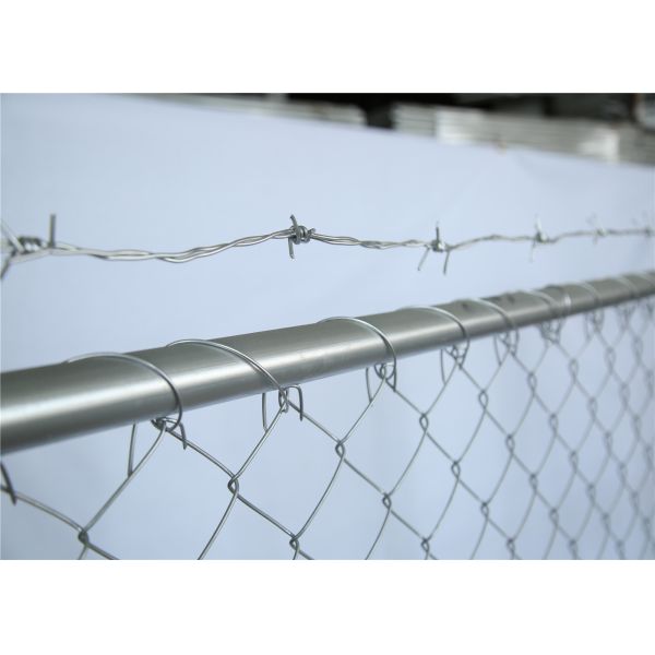 Chain Link Fabric Construction Fence Panels 6' height width 14' width Mesh 65mm x 65mm ASTM hot dipped galvanized