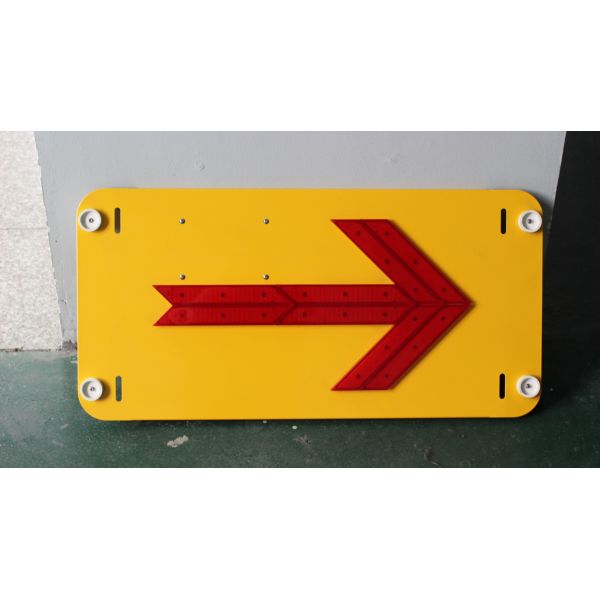 LED Arrow Board demonstrating nighttime illumination and road safety application