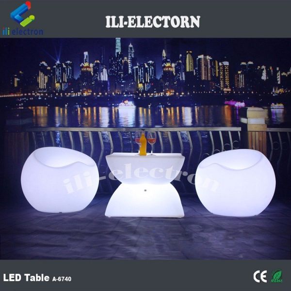 luminous LED bar table led plastic hotel coffee table