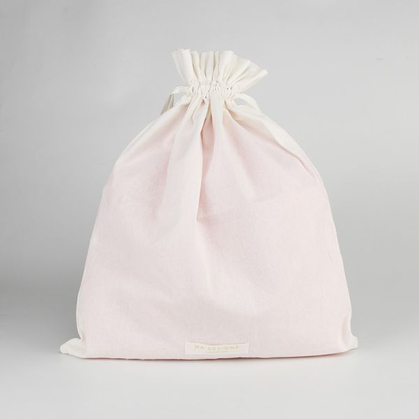 Custom Design Drawstring Cosmetic Packaging Bag pouch With Fabric Label
