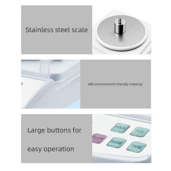 Battery Power Electronic Kitchen Scale Digital OEM With Backlight LCD Display
