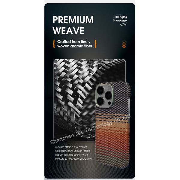 Customized Sunset Pattern Super Thin Aramid Carbon Fiber Mobile Cover for iPhone 17 Pro