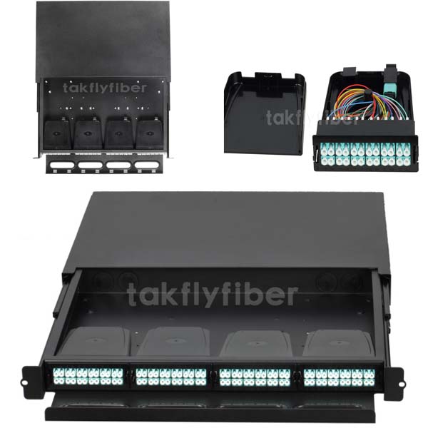 MPO Patch Panel MTP Fiber Optic Distribution Frame For Data Center
