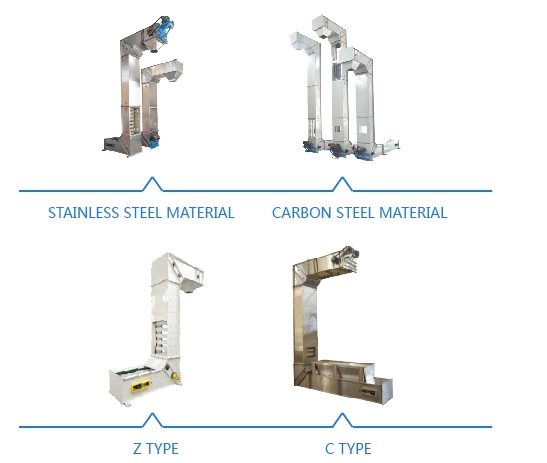 Limestone multifunctional plastic z type continuous chain bucket elevator conveyor