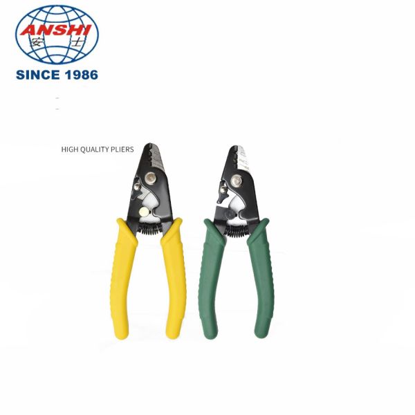 Three Hole Fiber Optic cable stripper Tools With TPR Handle 6" Length