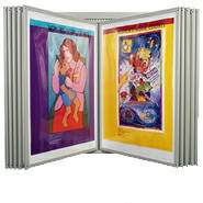 10 Panel Knock Down Swing Poster Frame Stand Wall Mounted 20 View Poster