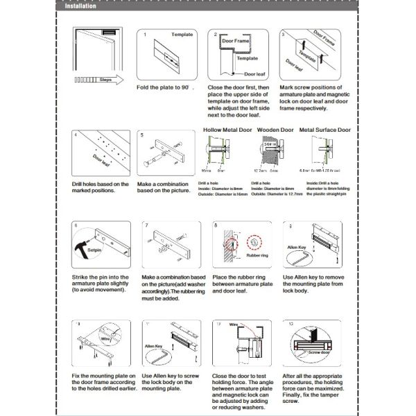 Fail Secure Electromagnetic Lock Anti - Residual Magneism Designed