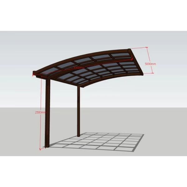 Cust0mized Aluminum Frame and Polycarbonate Roofing Awning Engineered with Thermal Expansion Accommodation and Waterproof Sealing System for Outdoor