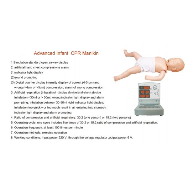Advanced half body CPR manikin training Advanced computer Half body first aid training model Cardiopulmonary resfor sale