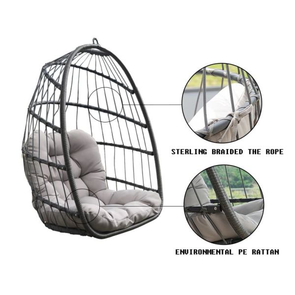 97cm Width Rattan Hanging Egg Chair
