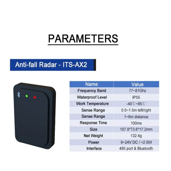 Bluetooth Barrier Gate Door Vehicle Detector Sensor Electromagnetic Millimeter Wave