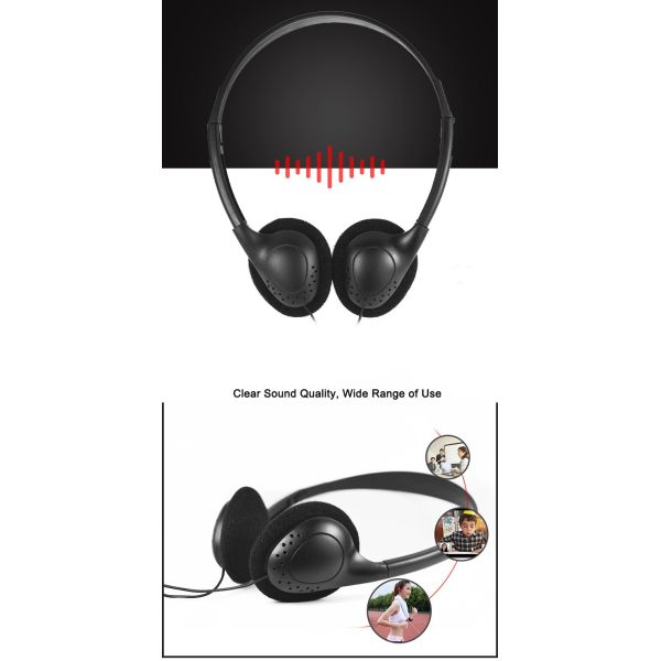 Single PIN Plug Disposable Headphone for Airplane Customized Cord Length Customize Airline Headset