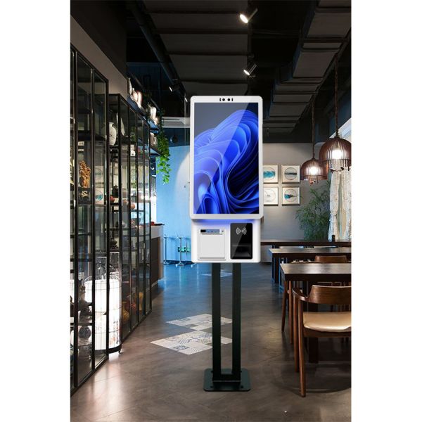 Self Payment Kiosk with LCD Touch Screen User Friendly Interface and Thermal Printer for Efficient Self Checkout