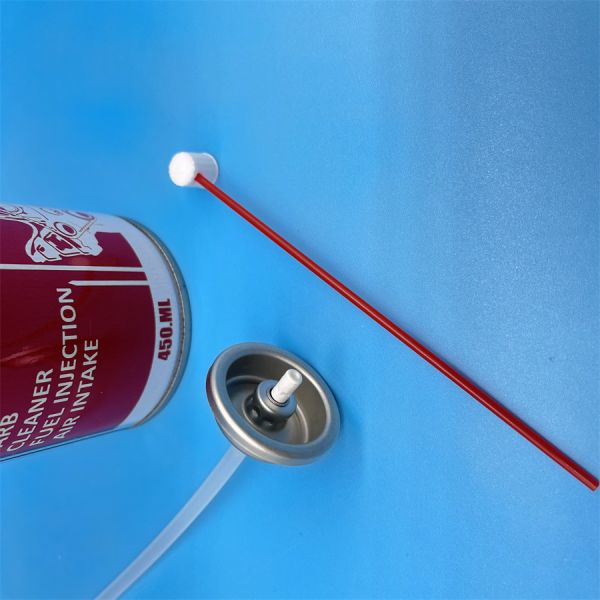 Precision Clog-Resistant Carburetor Cleaner Valve for Effective Engine Degreasing Aerosols with Wide-Fan Spray Technology