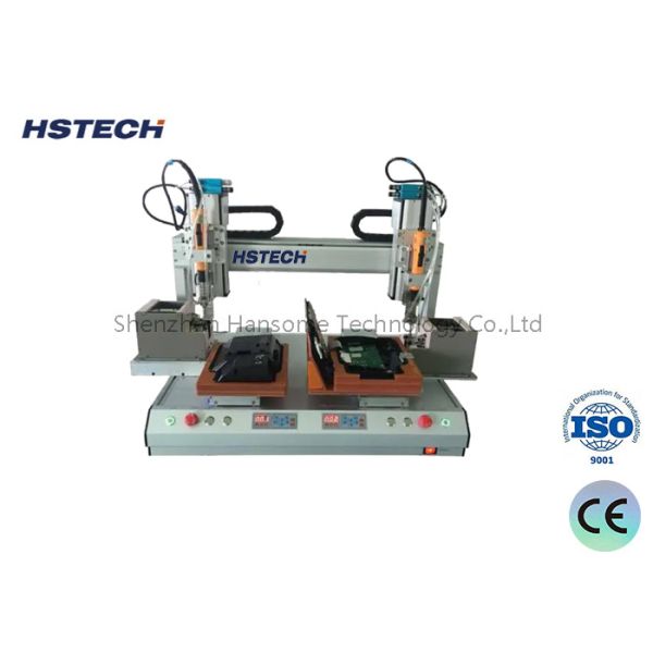 Double Station 4 Axis Screw Fastening Machine For Electronics Industry