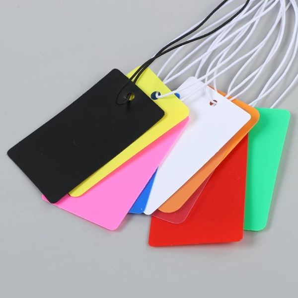 Plastic Tag PVC/PP Blank Rectangle Waterproof Hangtag For Industrial Concentration