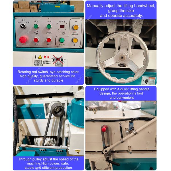 Planning Solid Wood Surface MBZ524A Dual Blade Axis Automatic Feeding Planing Machine
