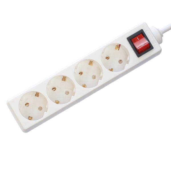 Customized Power Socket Power Strip with Independent Switch 4 Outlets
