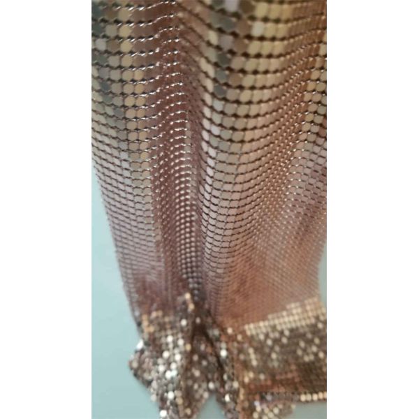 Aluminum Metal Sequin Curtains For Architecture Metallic Silver