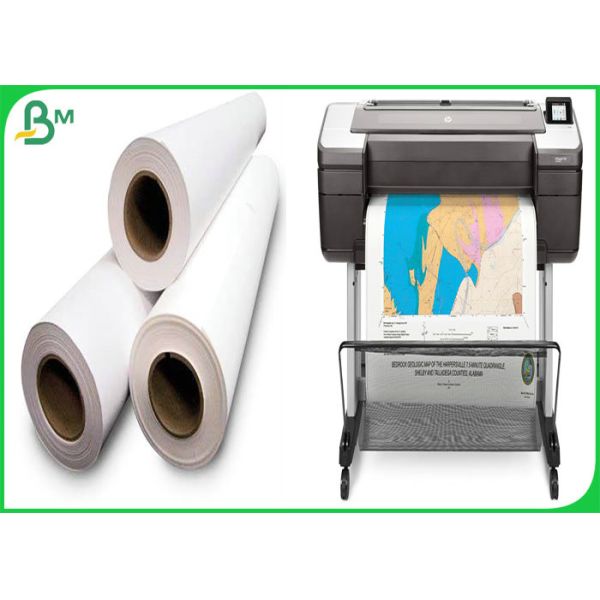 CAD plotter paper 24inch 36inch*50m 80gsm Inkjet CAD Plotter Paper Roll For Engineering Drawing