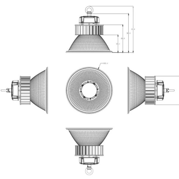 Ufo Shape 60w 150w Industrial LED High Bay Lighting Environment Protecing