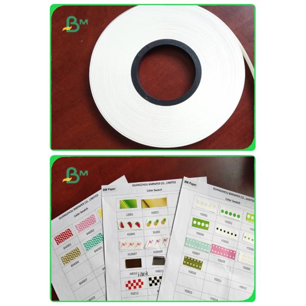 Width 15MM Colorful Drinking Straw Paper Rolls Innoxious Pattern Customized